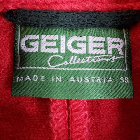 Geiger Austria Sweater Wool Coat 36 US M Orange Fall Long Sweater Jacket - Picture 4 of 16